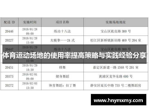 体育运动场地的使用率提高策略与实践经验分享